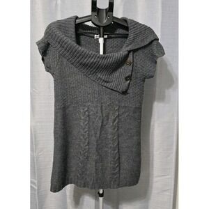 Christopher & Banks Women's Large Gray Cable Knit Sweater Dress